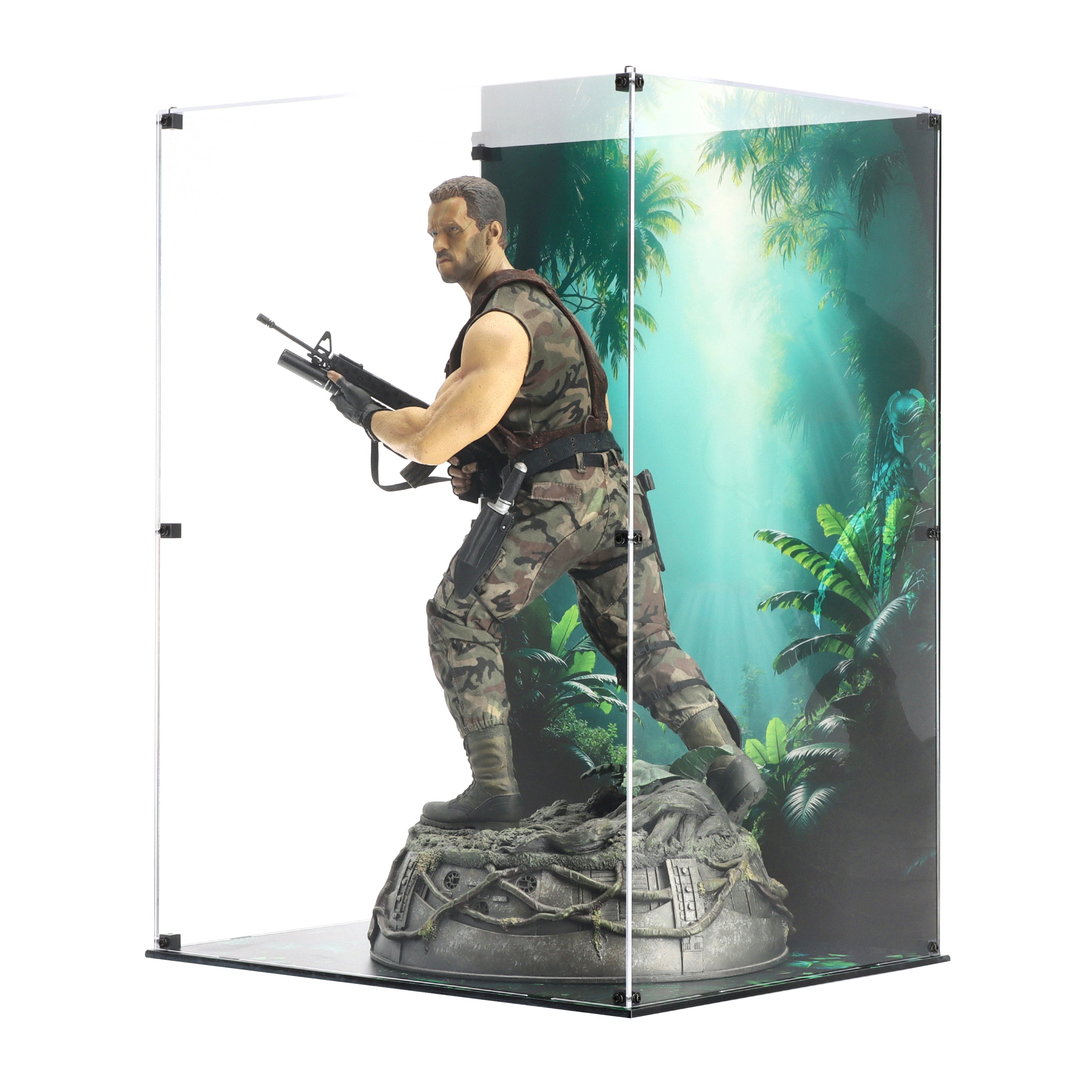 Display Case for Sideshow 1:4 Scale Predator Alan "Dutch" Schaefer