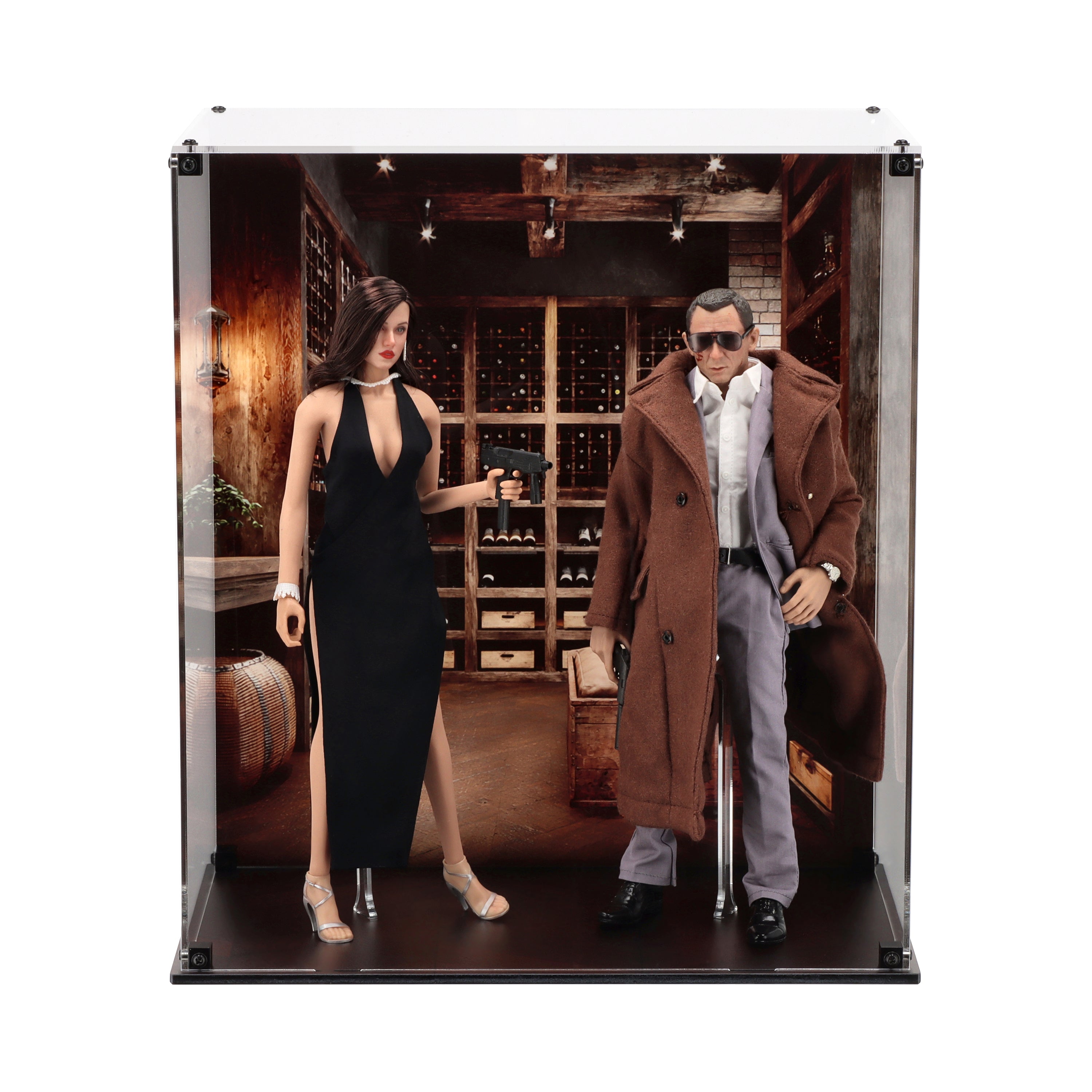 Dual Display Case for Hot Toys James Bond & Agent Paloma