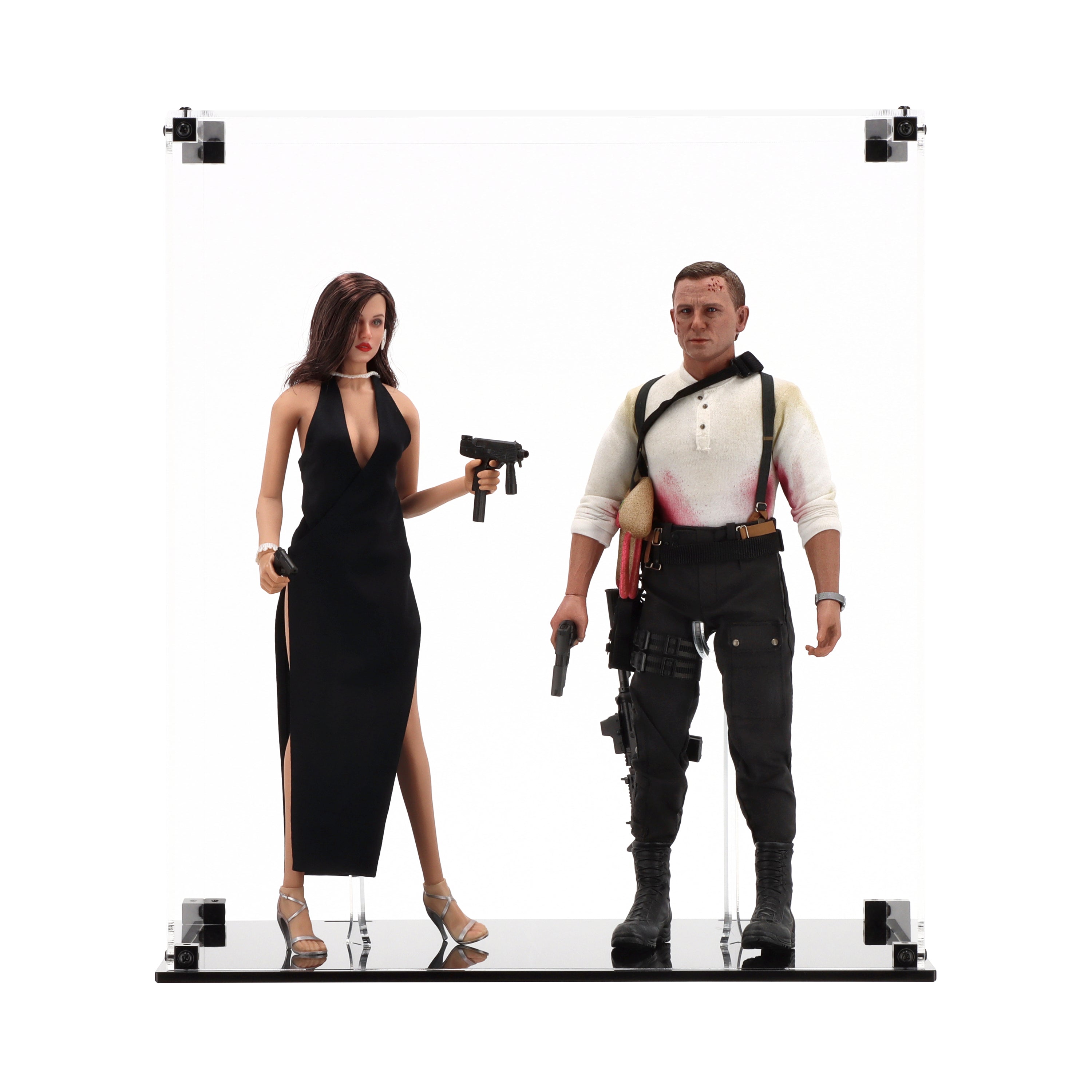 Dual Display Case for Hot Toys James Bond & Agent Paloma