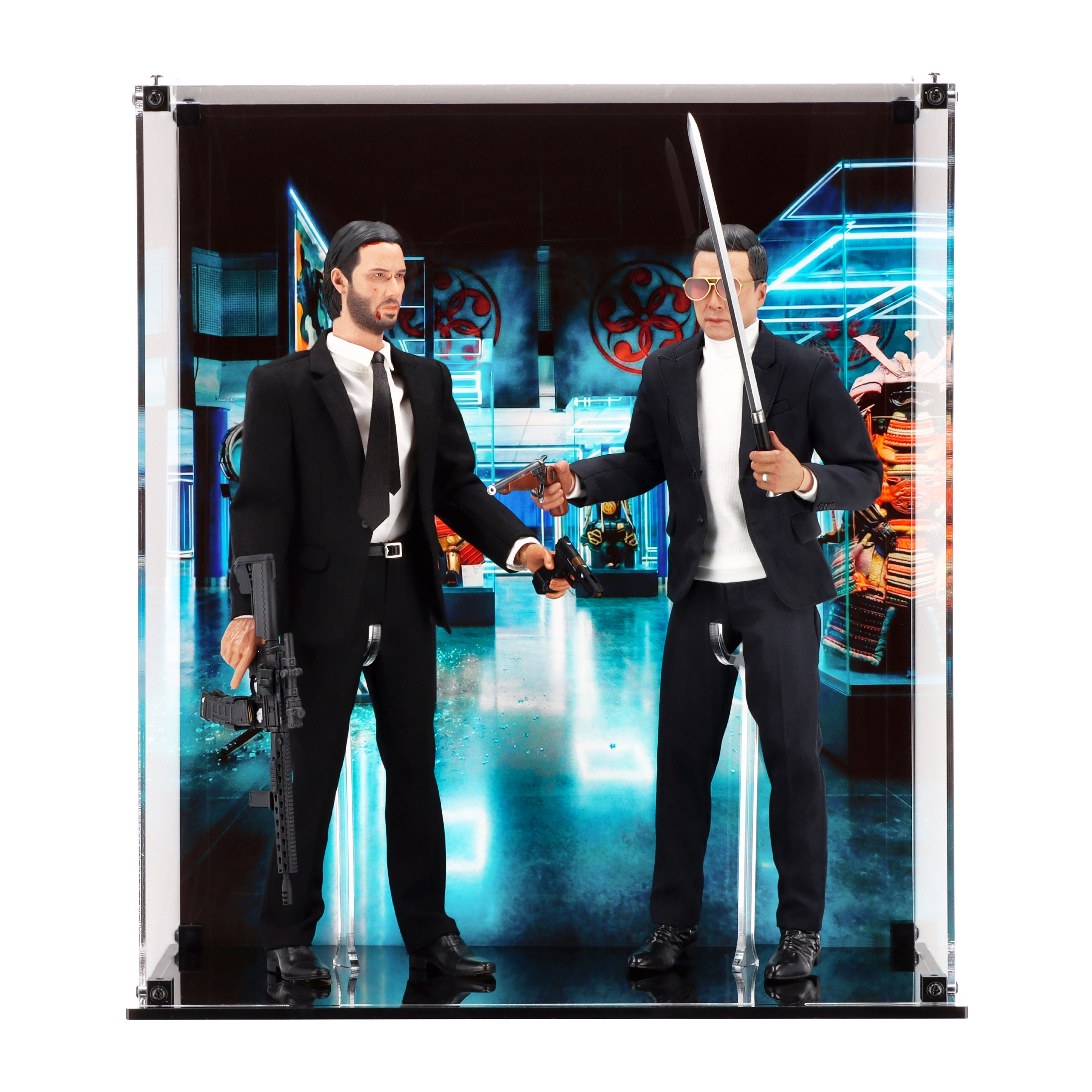 Dual Display Case for Hot Toys John Wick & Caine