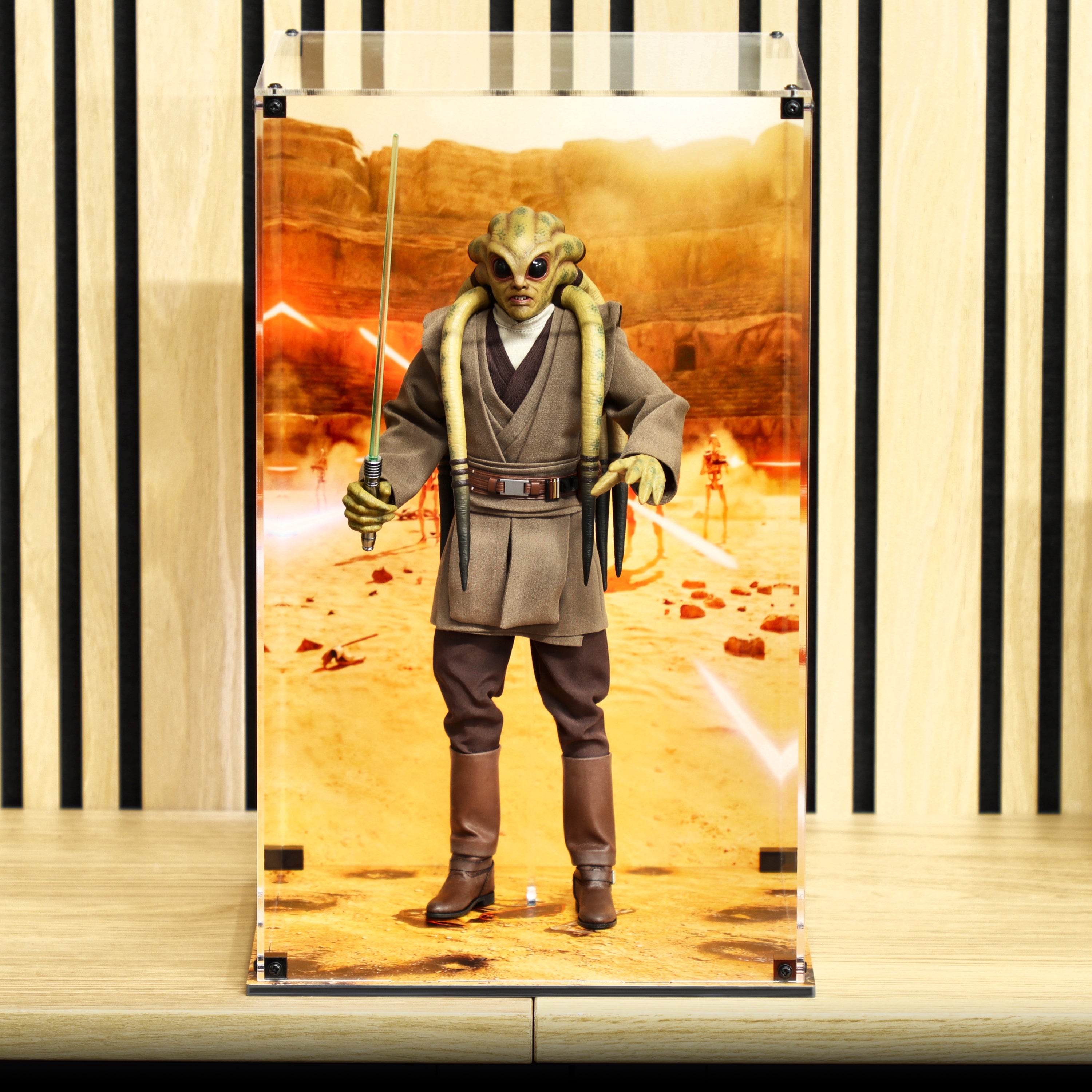 Display Case for for Hot Toys MMS751 Star Wars Kit Fisto