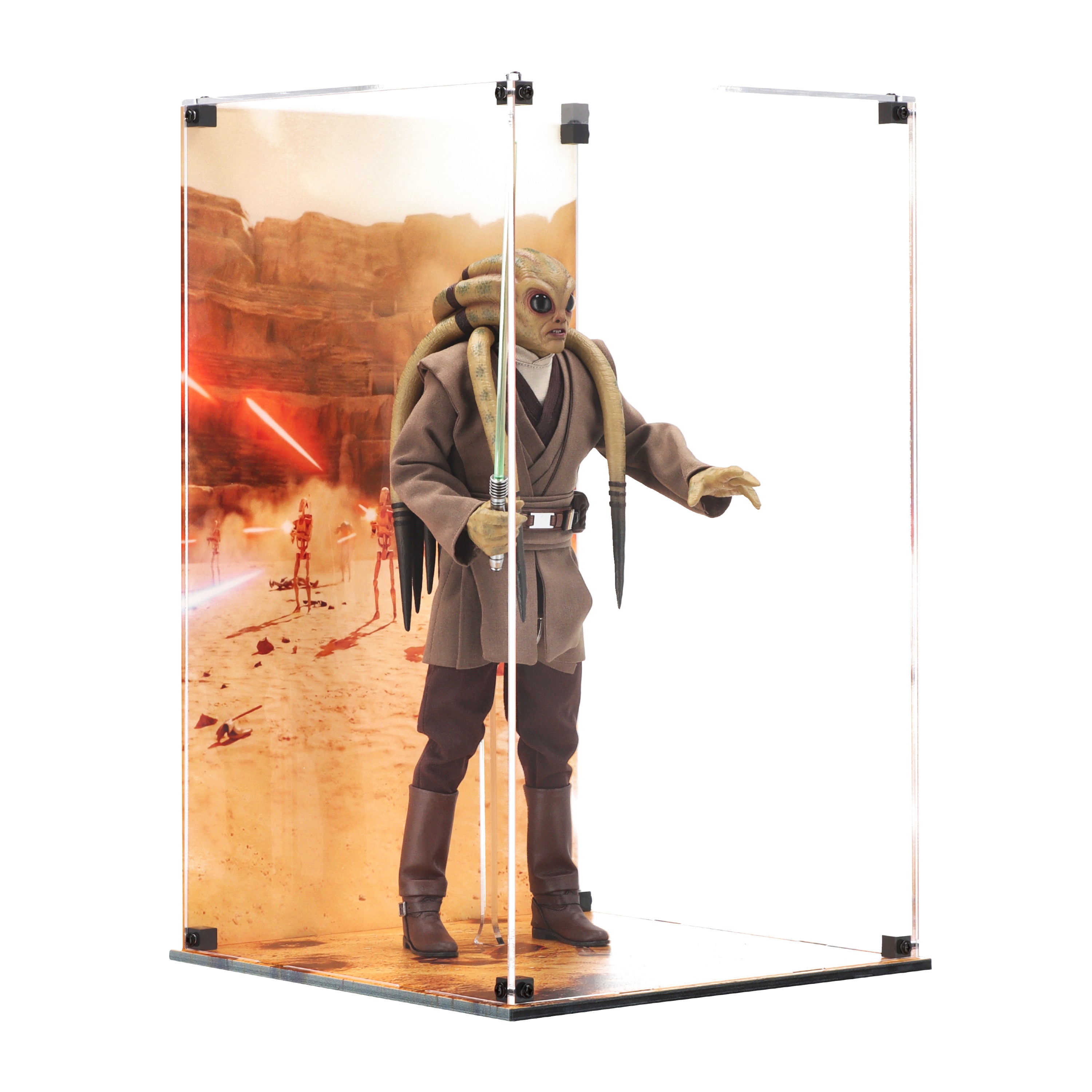 Display Case for for Hot Toys MMS751 Star Wars Kit Fisto