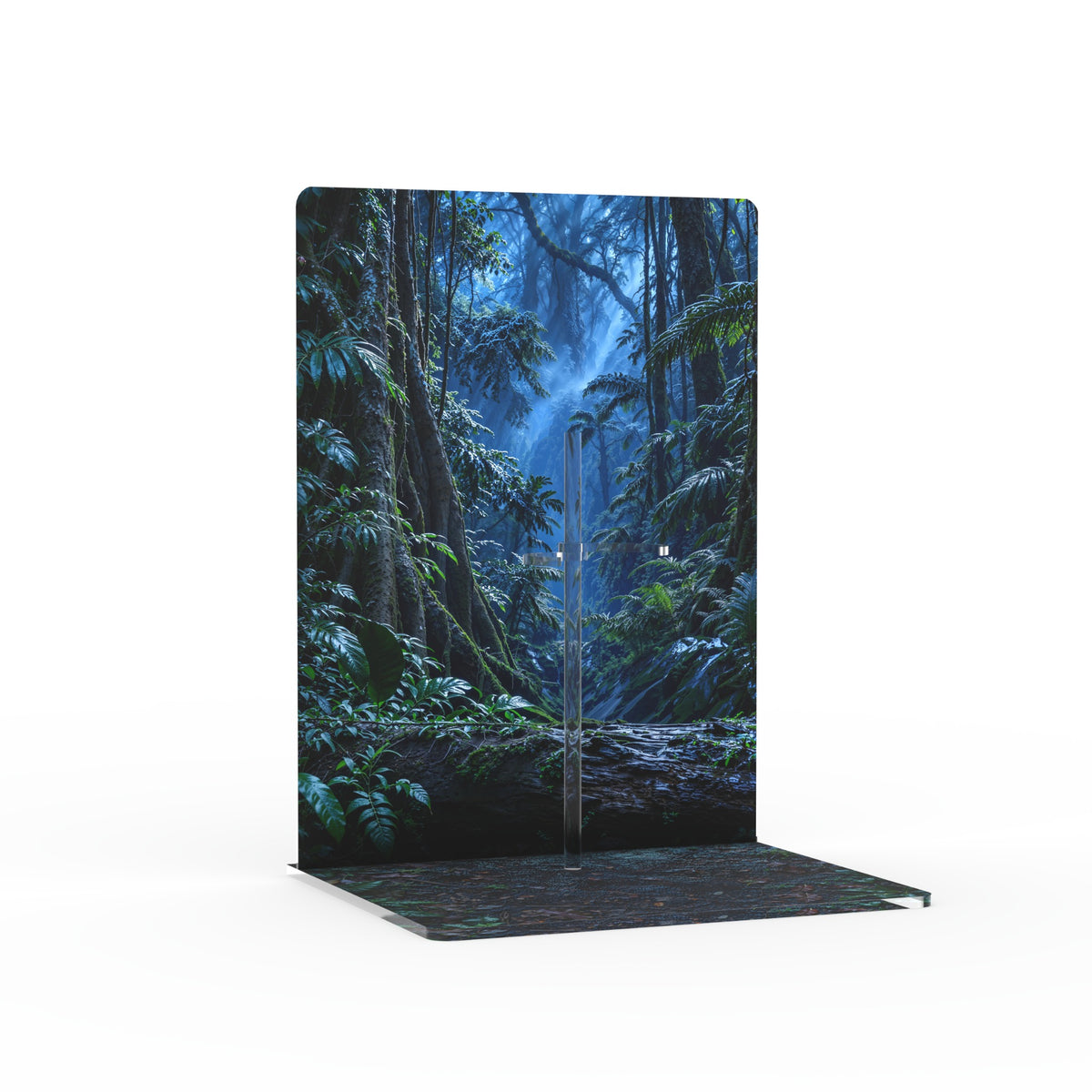 Predator 2.0 printed display stand - Jungle, angled view of empty stand