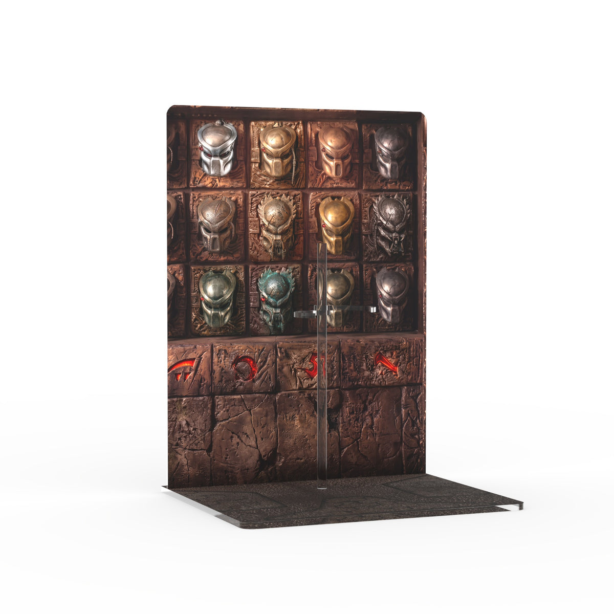 Predator 2.0 printed display stand - Trophy Room, angled view of empty stand