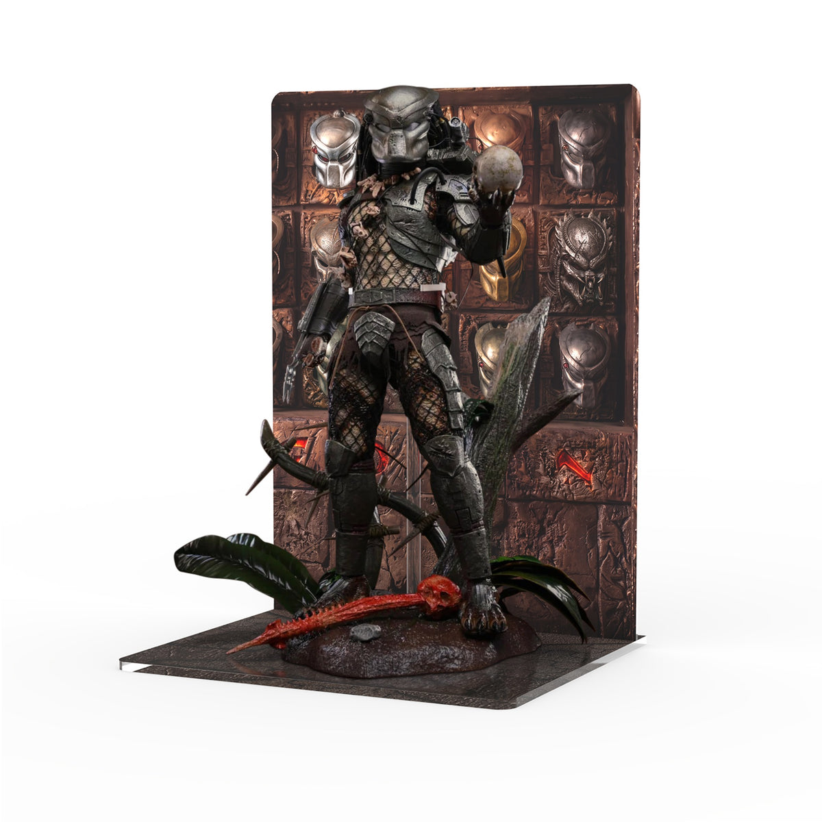 Predator 2.0 printed display stand - Trophy Room, angled view with figure