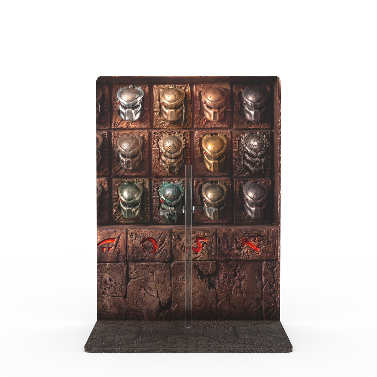 Predator 2.0 printed display stand - Trophy Room, straight front view of empty stand