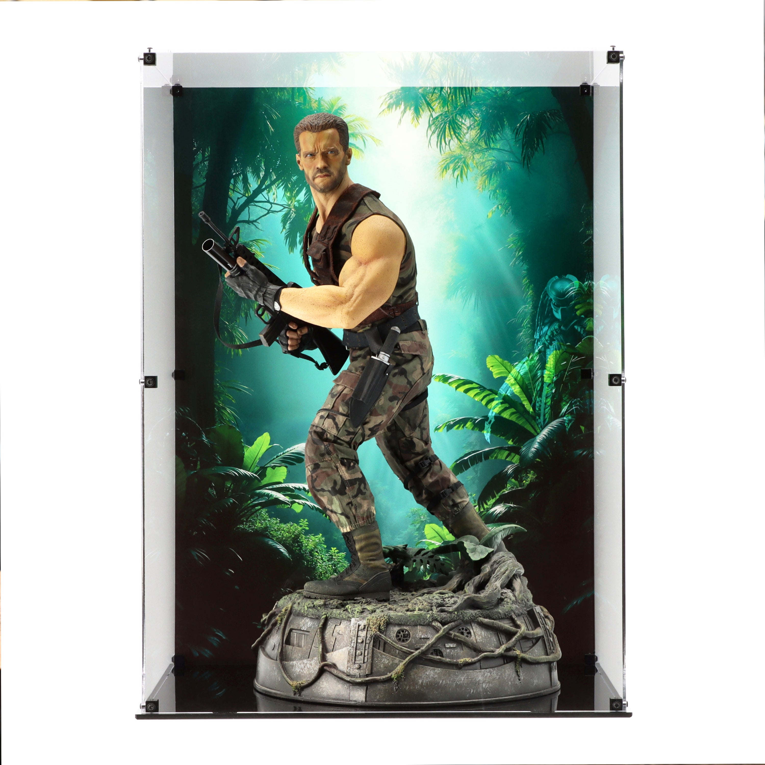Display Case for Sideshow 1:4 Scale Predator Alan "Dutch" Schaefer