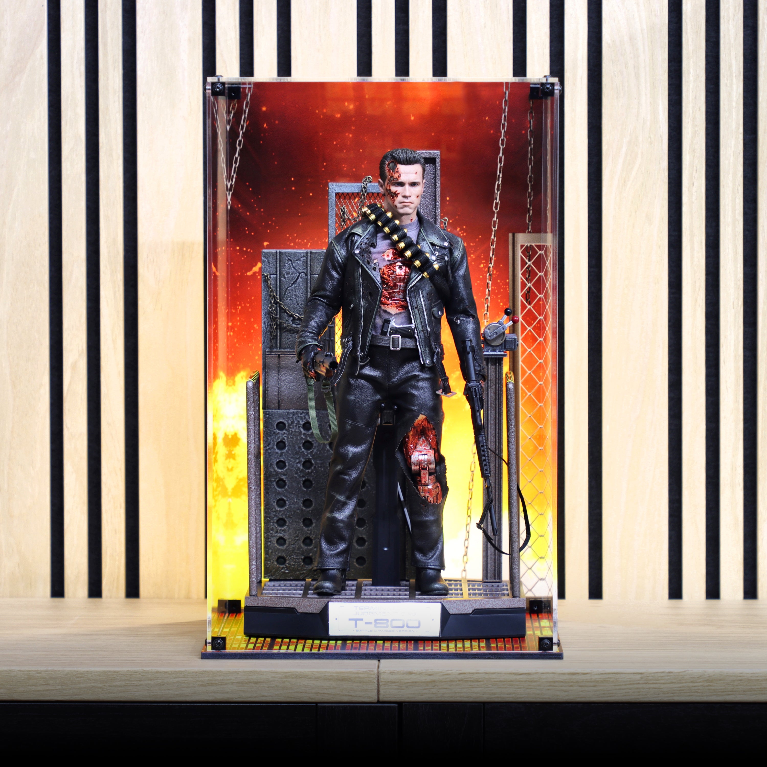 Display Case for Hot Toys Terminator T-800 Battle Damaged