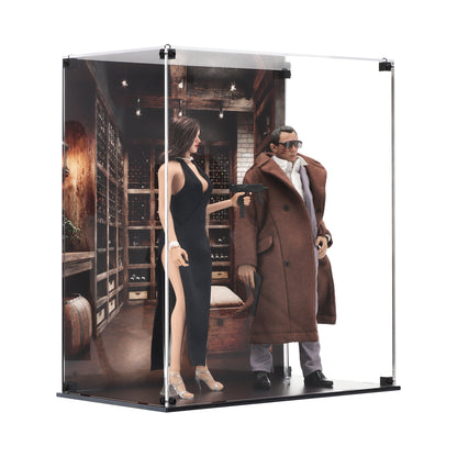 Dual Display Case for Hot Toys James Bond & Agent Paloma
