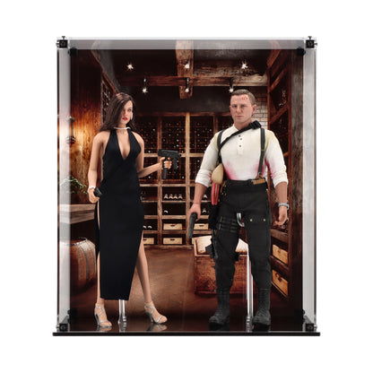 Dual Display Case for Hot Toys James Bond & Agent Paloma