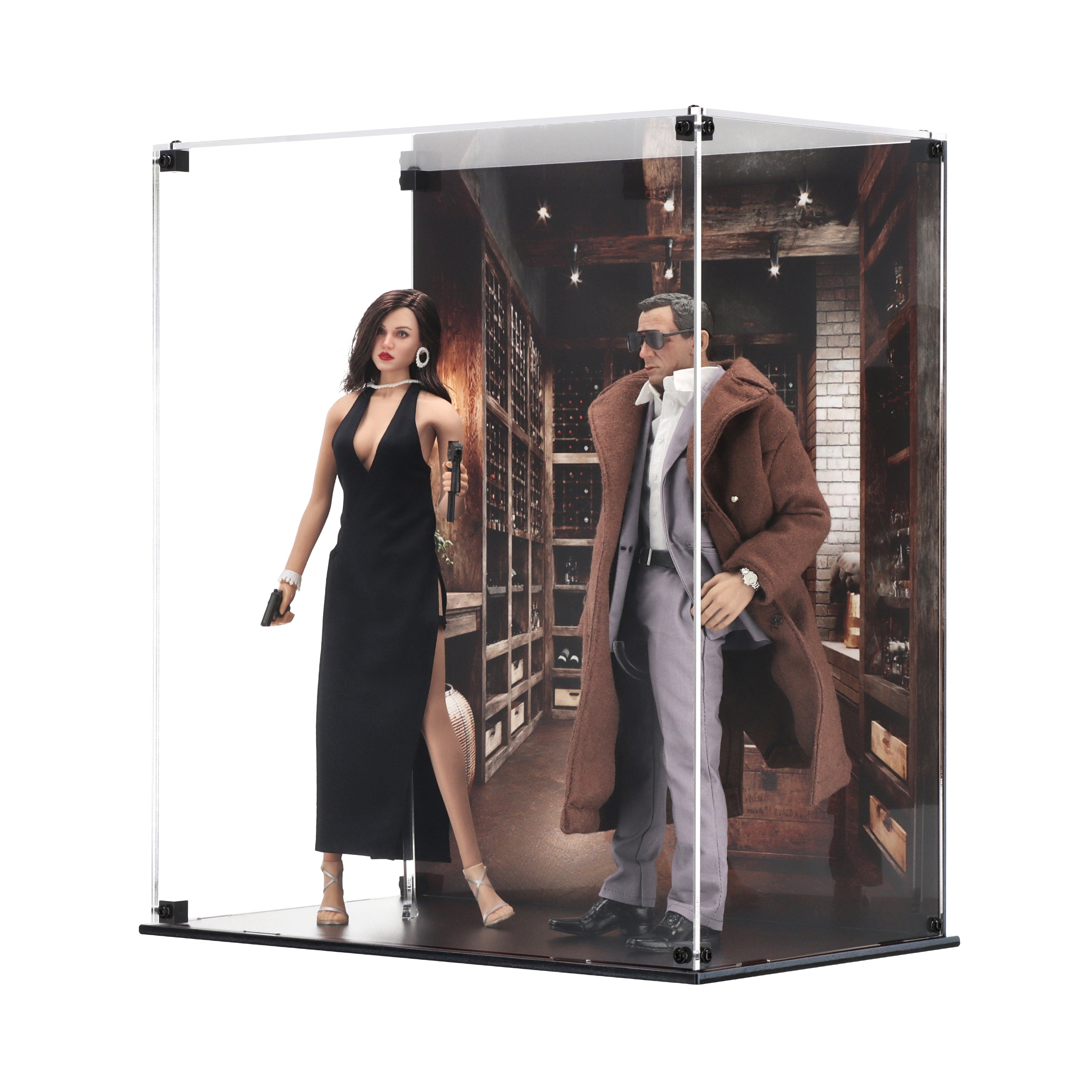 Dual Display Case for Hot Toys James Bond & Agent Paloma