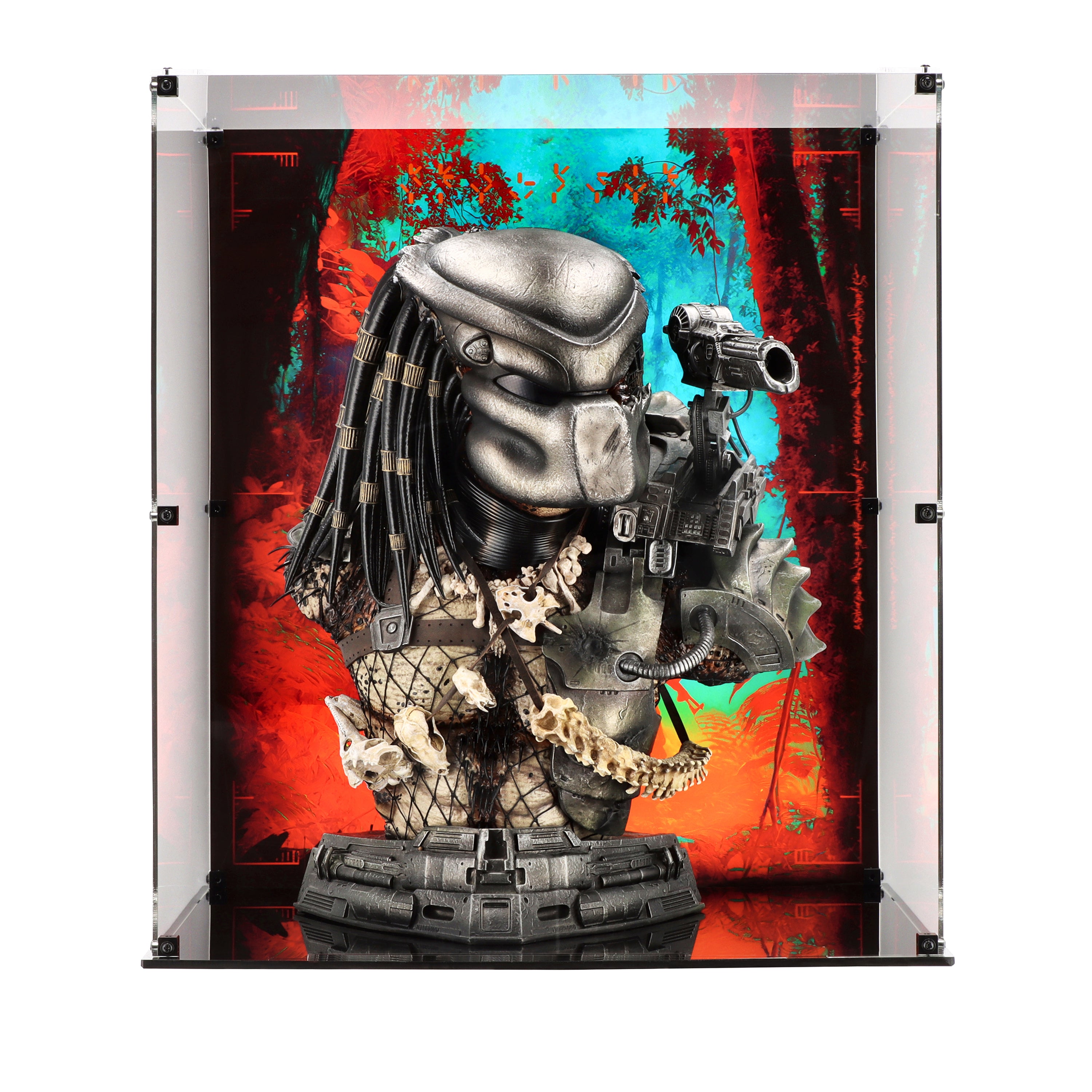 Display Case for Prime 1 Jungle Hunter Predator Bust Battle-Damaged