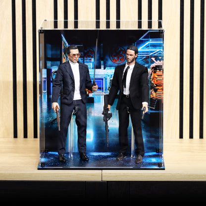 Dual Display Case for Hot Toys John Wick & Caine