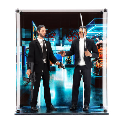 Dual Display Case for Hot Toys John Wick & Caine