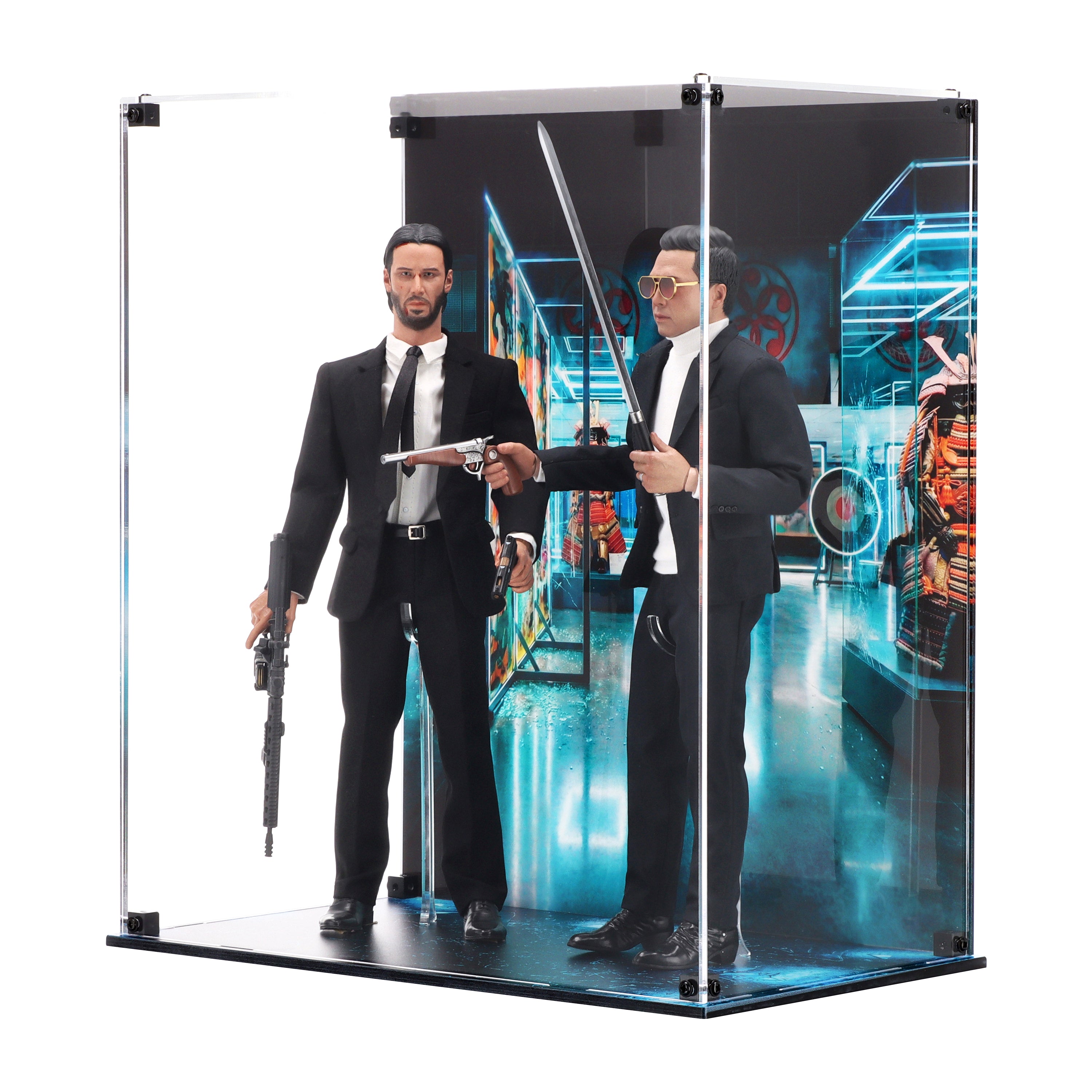 Dual Display Case for Hot Toys John Wick & Caine