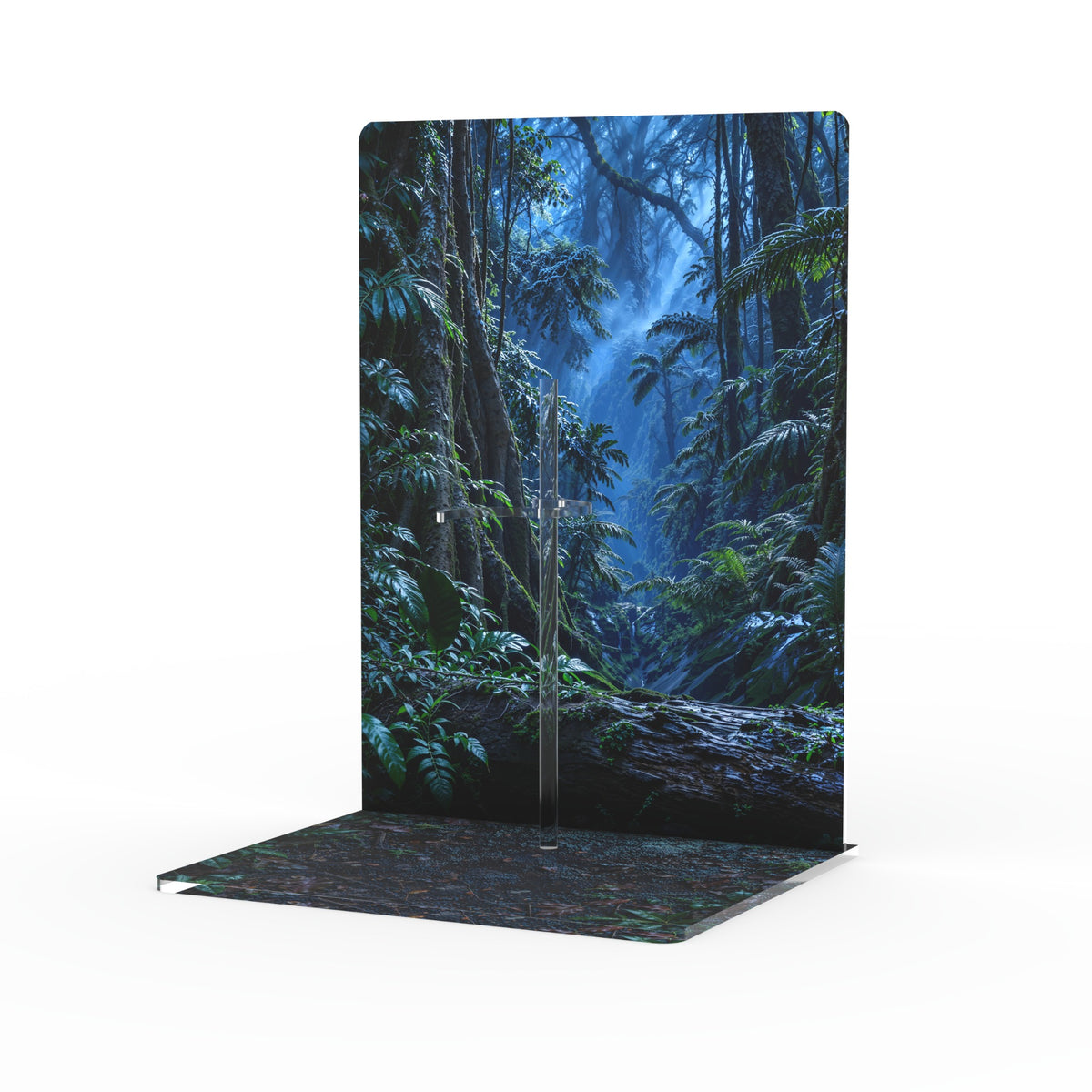 Predator 2.0 printed display stand - Jungle, opposite angled view of empty stand