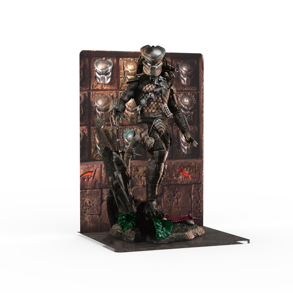 Predator 2.0 printed display stand - Trophy Room, opposite angled view with figure