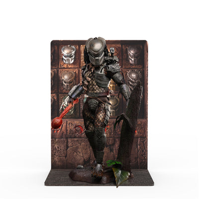 Predator 2.0 printed display stand - Trophy Room, straight front view with figure