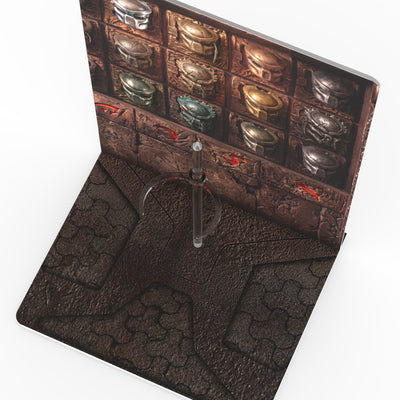 Predator 2.0 printed display stand - Trophy Room, top view of printed base and support